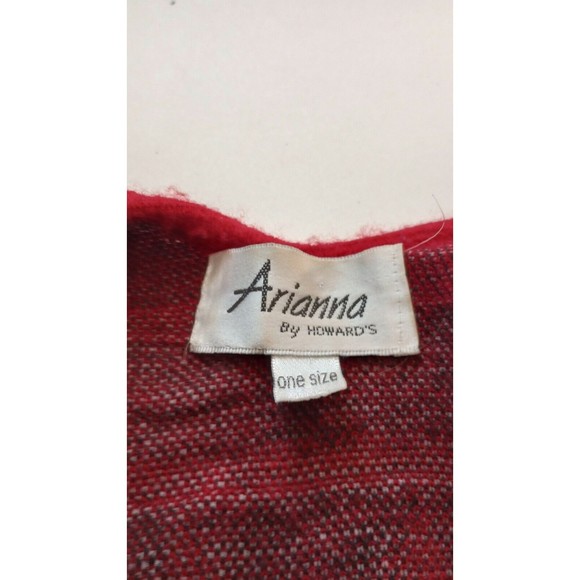 Arianna By Howard’s Women's Sz One Size OS Poncho Shawl Wrap Aztec Warm Red Top - Picture 3 of 9